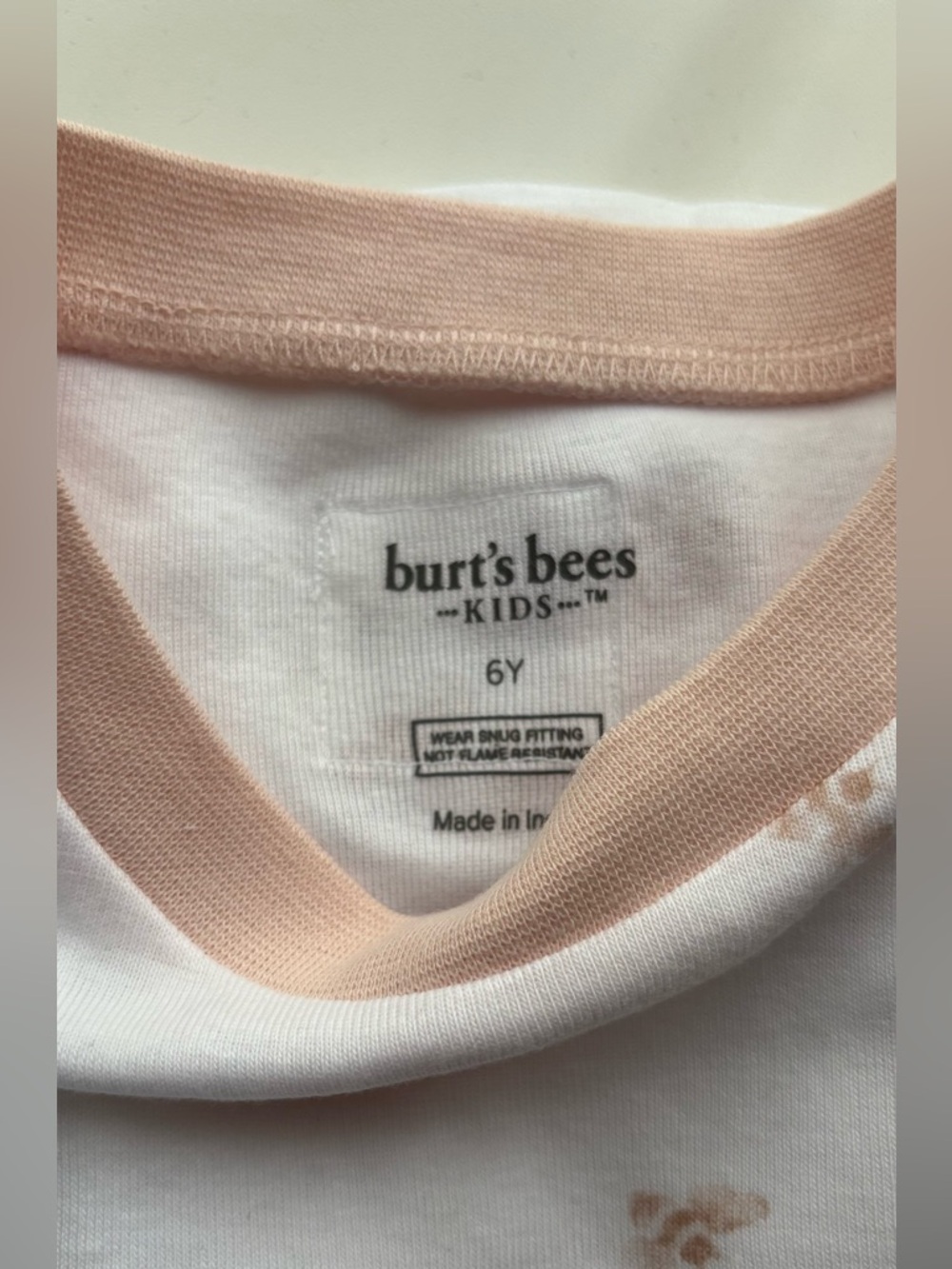 Burt’s Bees Golden Bee Organic Cotton Two-Piece PJ Pajamas Ranunculus NWT 6Y - Picture 3 of 5